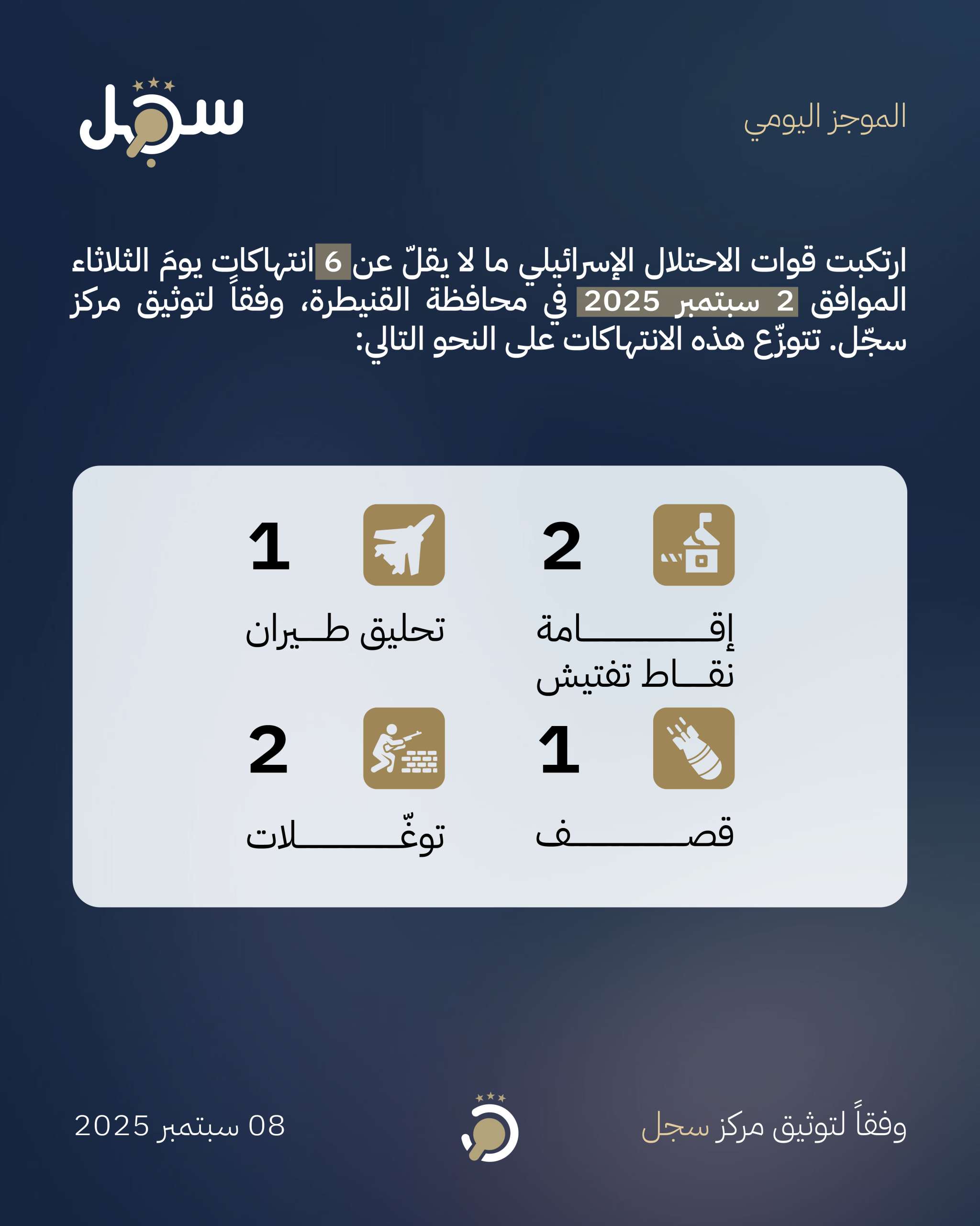 موجز يومي - 2 سبتمبر 2025