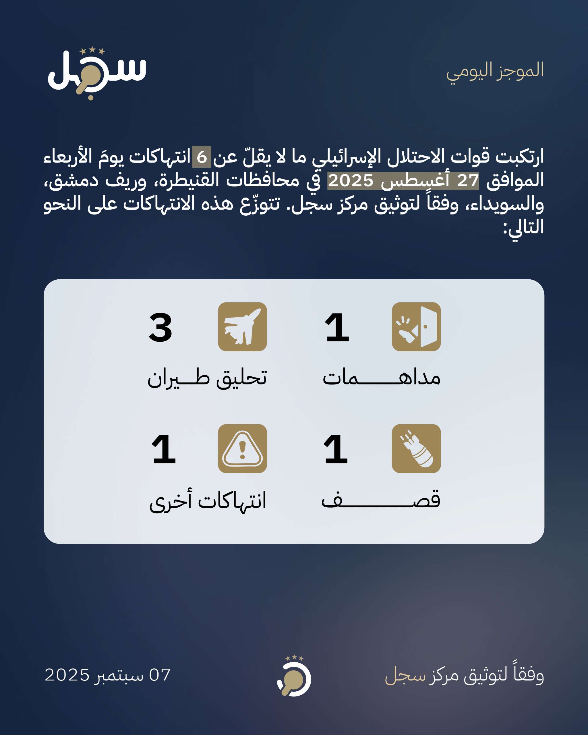 موجز يومي - 27 أغسطس 2025