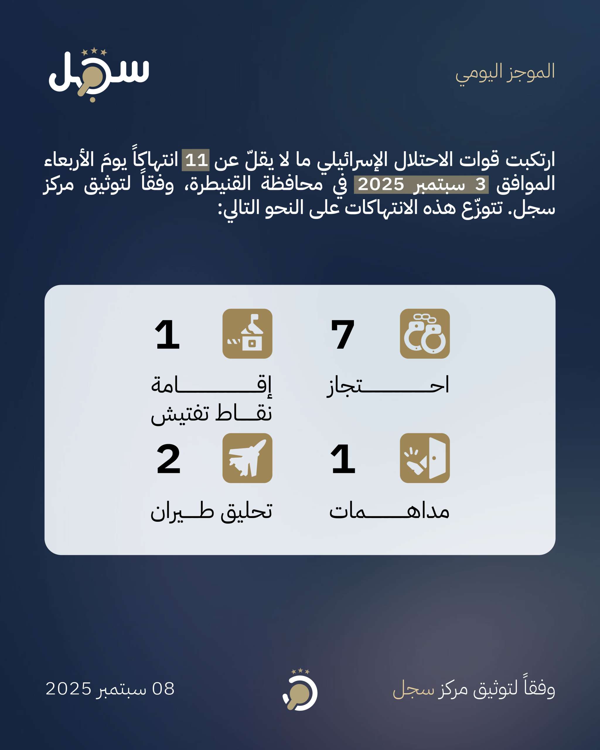 موجز يومي - 3 سبتمبر 2025