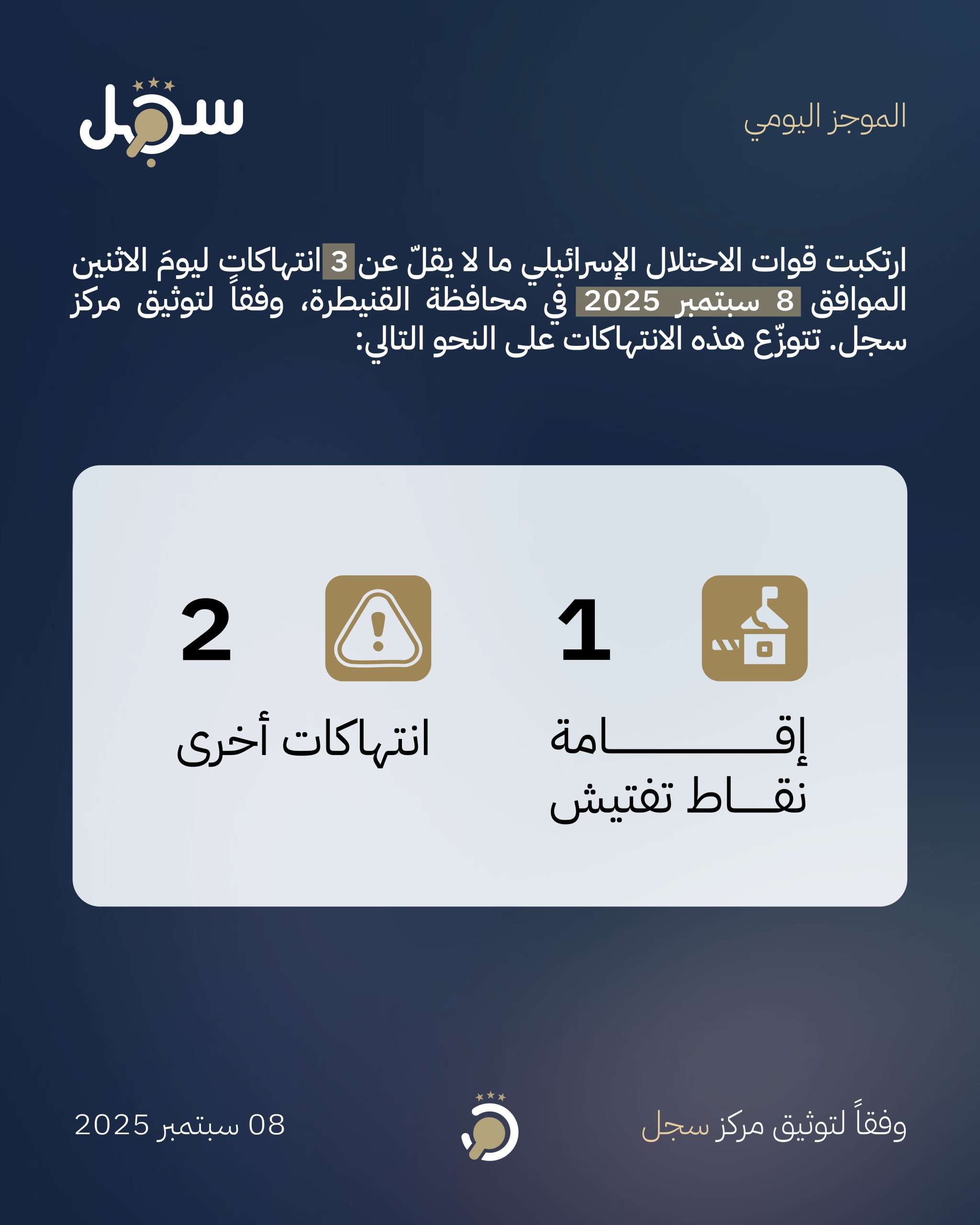 الموجز اليومي 8 سبتمبر 2025