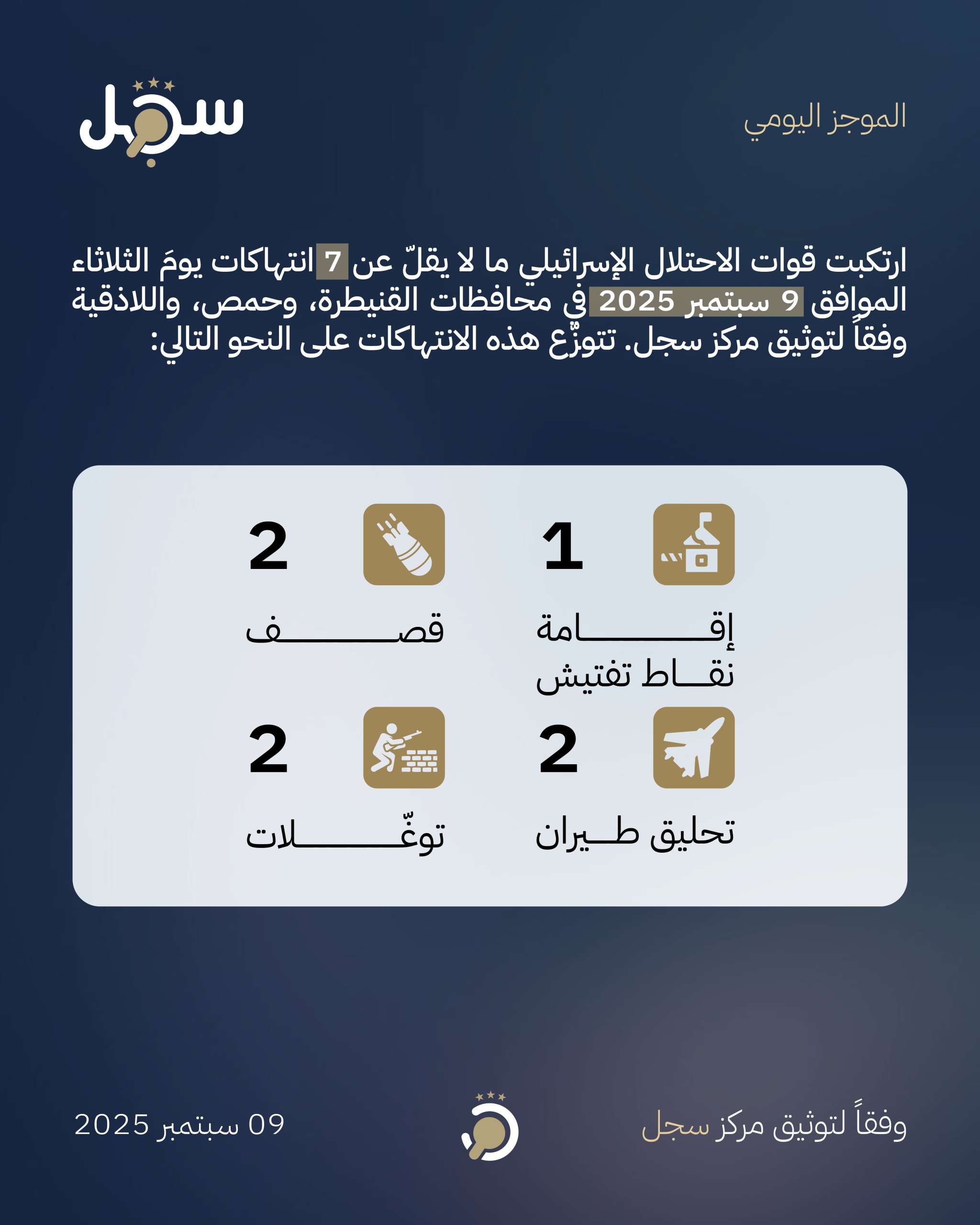 موجز يومي - 9 سبتمبر 2025